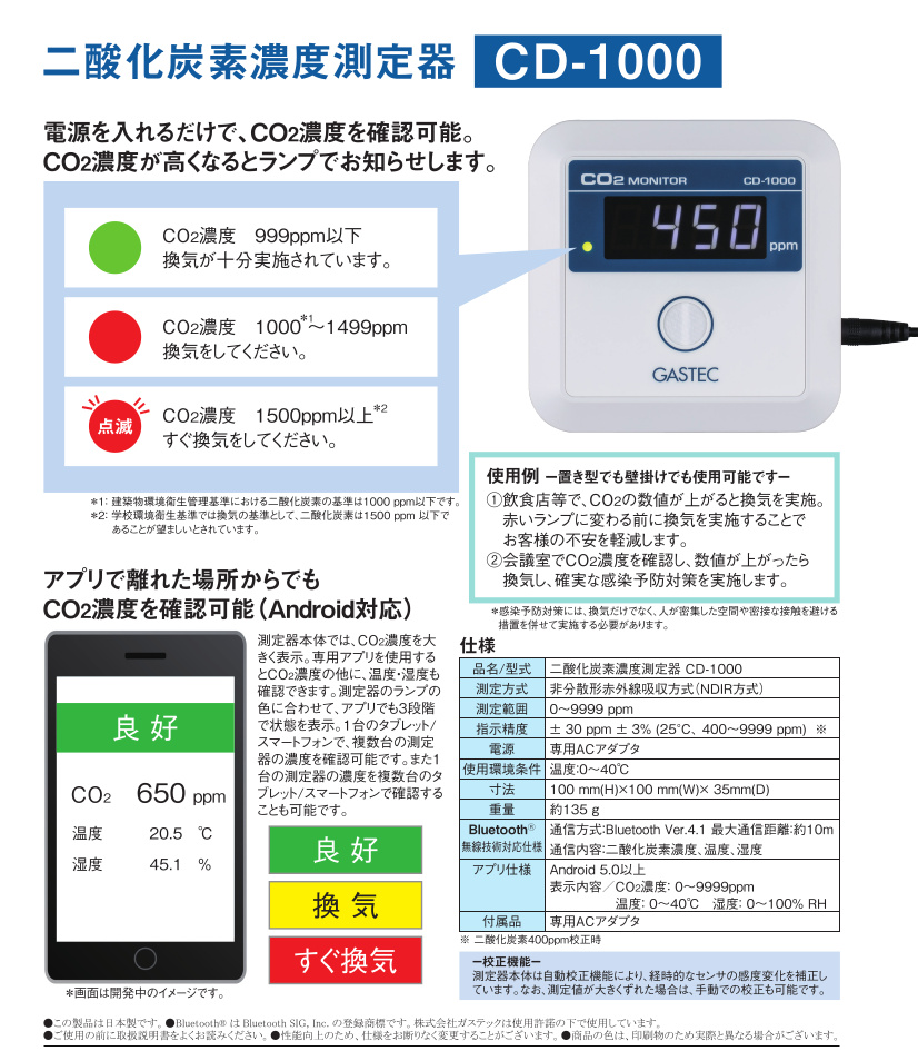 二酸化炭素濃度測定器CD-1000 | 株式会社共進工販